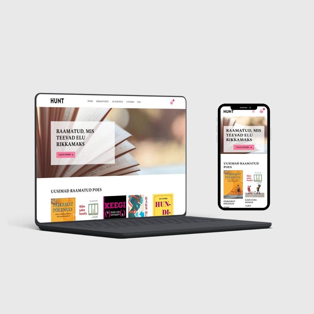 kirjastushunt.ee veebilehe ekraanipilt