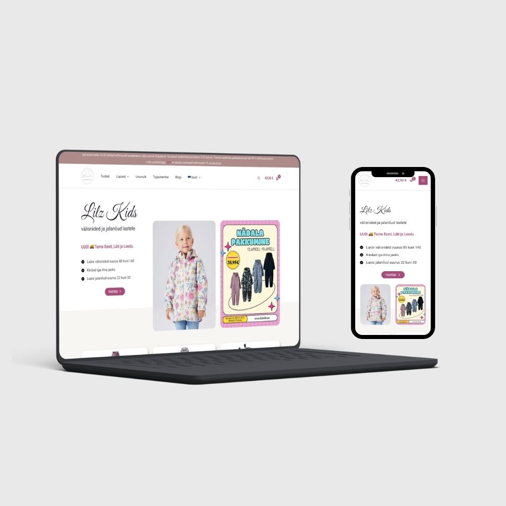 lilzkids.ee veebilehe ekraanipilt